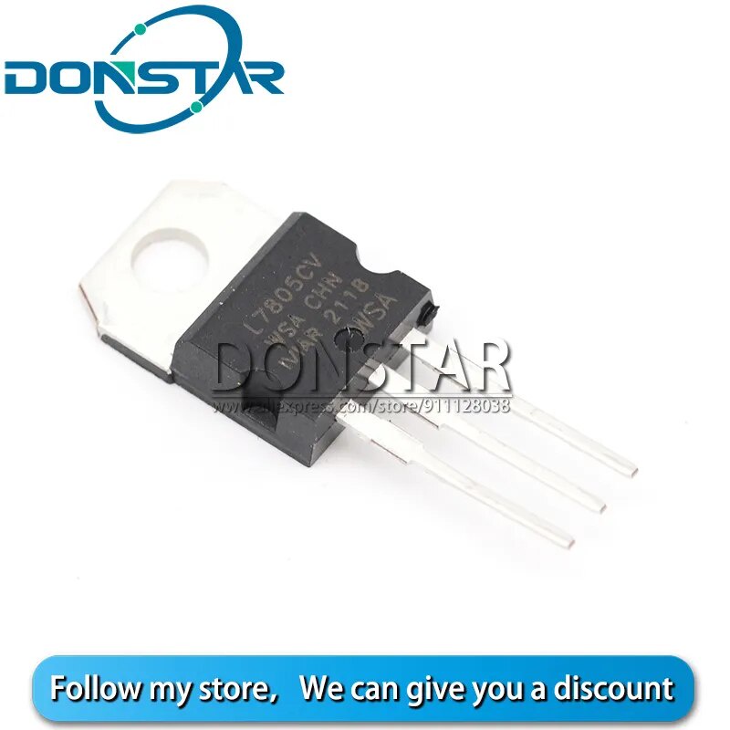10pcs L7805CV LM7805 TO220 L7805 7805 Voltage Regulator IC 7805CV TO ...