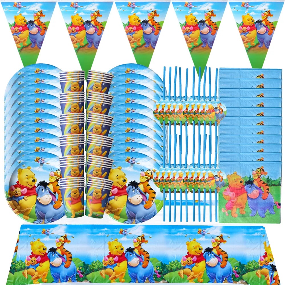 Disney Winnie the Pooh Kids Birthday Decoration Disposable Tableware