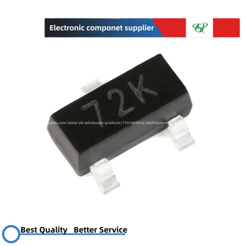 Chip transistor de efecto de campo MOS, 100 piezas, 2N7002, 2N7002P,215 ...