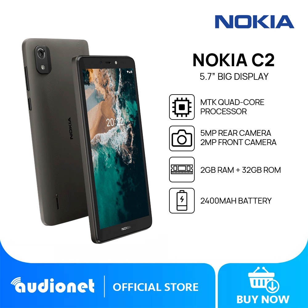 Nokia C2 Cellphone (2nd Edition) | 2GB RAM+32GB ROM | MTK Quad-core  Processor | 5.7” FWVGA+ Display | Shopee Philippines