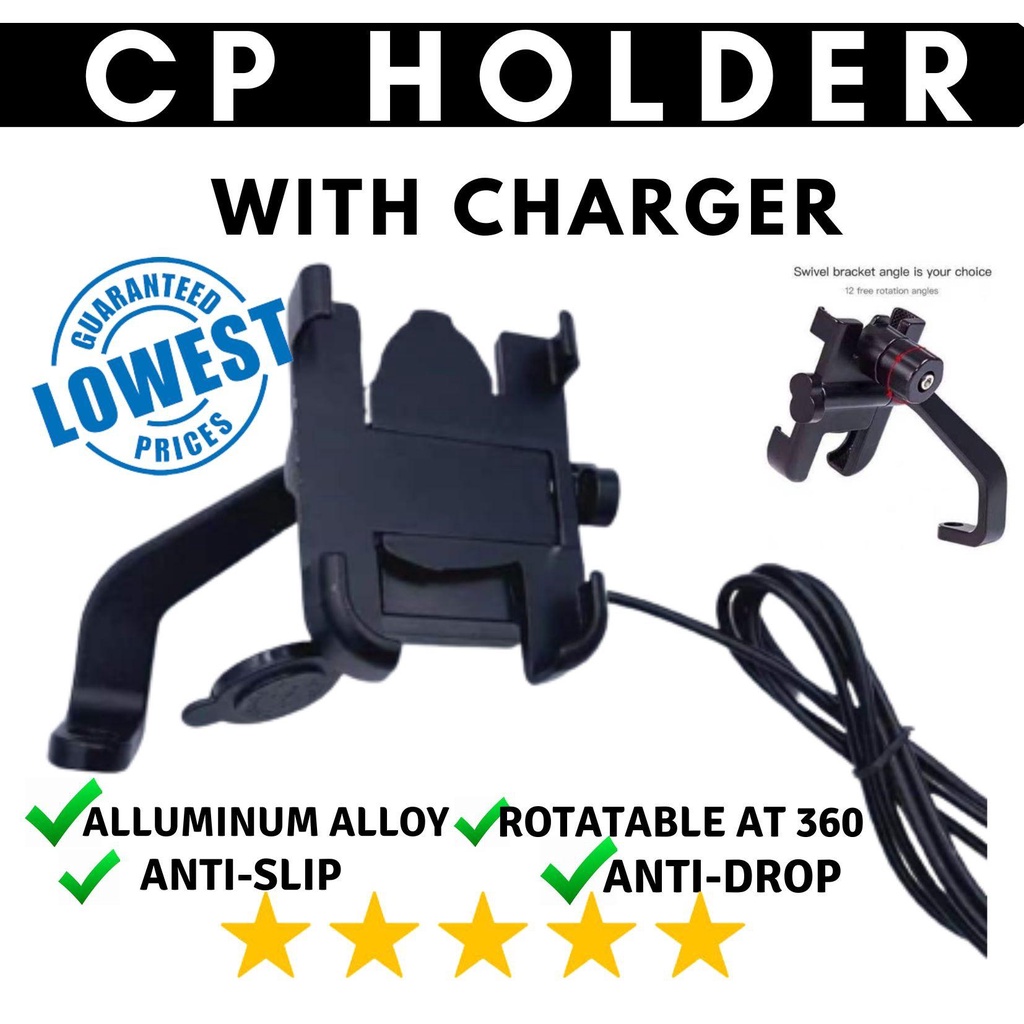 MOTO SUZUKI SKYDRIVE SPORT CP HOLDER WITH CHARGER ALUMINUM CP HOLDER