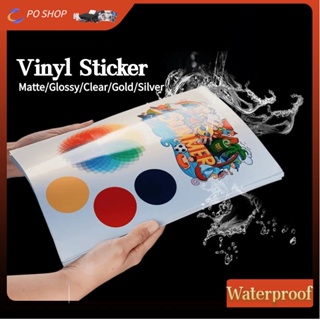 10/50 Sheets A4 Glossy Sticker Paper Silver Color Paper Label Sticker  Waterproof Vinyl Sticker 210