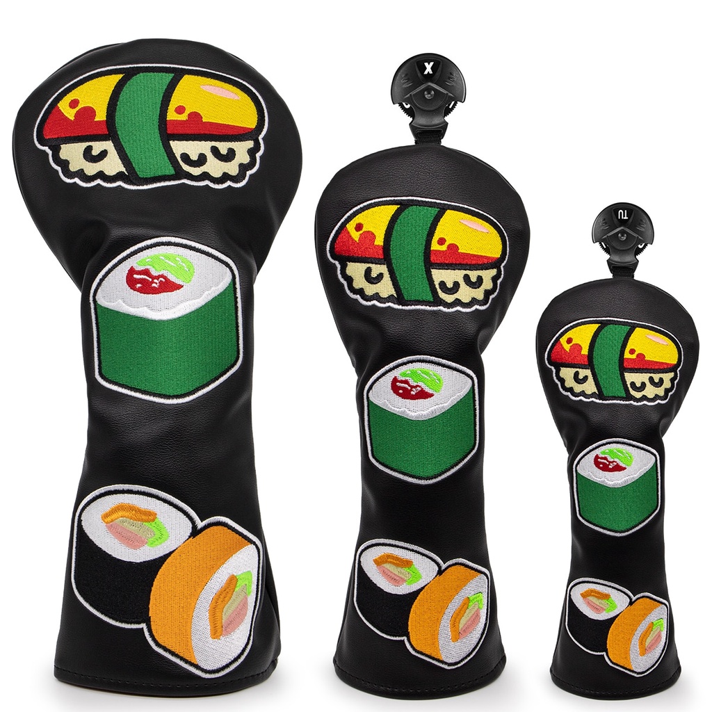 ⊹Japan Sushi Design Golf Club Headcovers for Driver Fairway Hybrid Wood