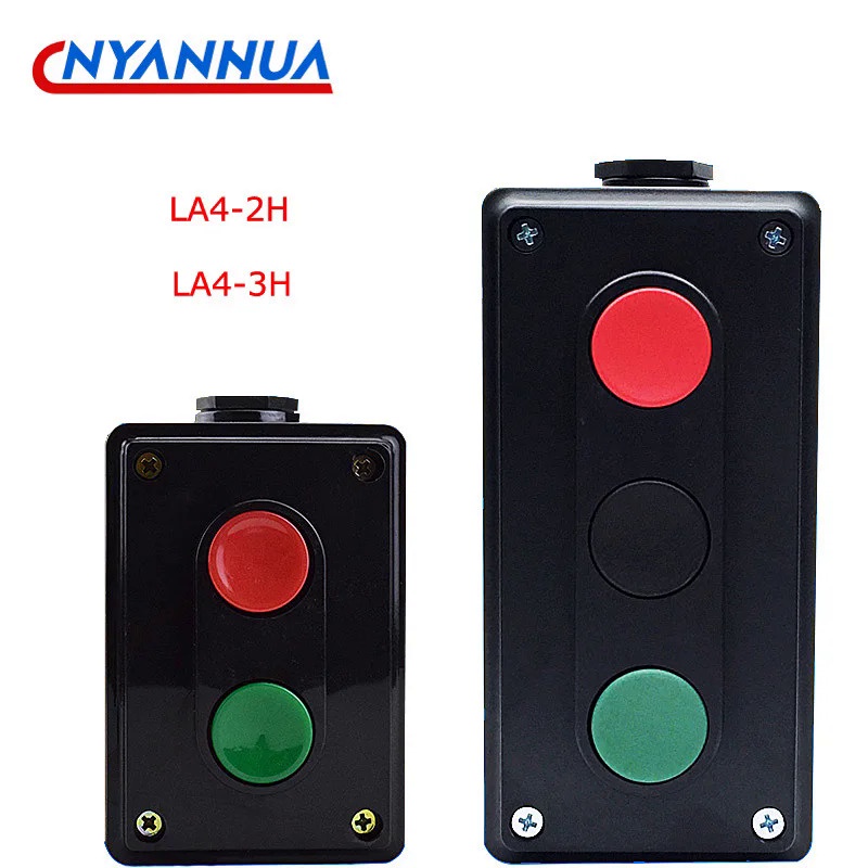 LA4-2H 3H Button Switch Power Supply Start Stop Self Reset Control ...