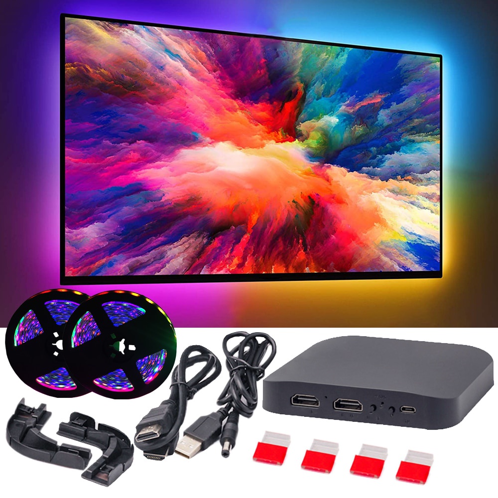 Smart TV Led backlight, Ambient light tv Kit Hdmi 4k