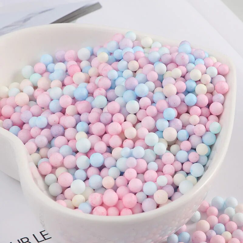 1400pcs/bag Sweet Color Round Foam Ball DIY Handmade Slime Material Box ...