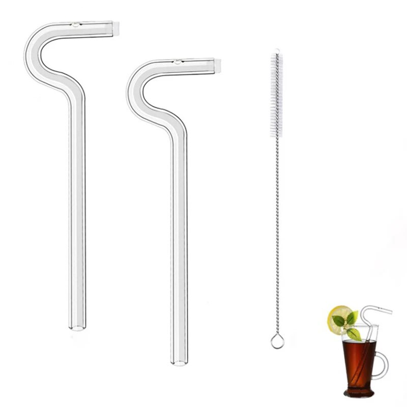 Reusable Glass Straw Drinking Straw AntiAging Straw Flute Style Design