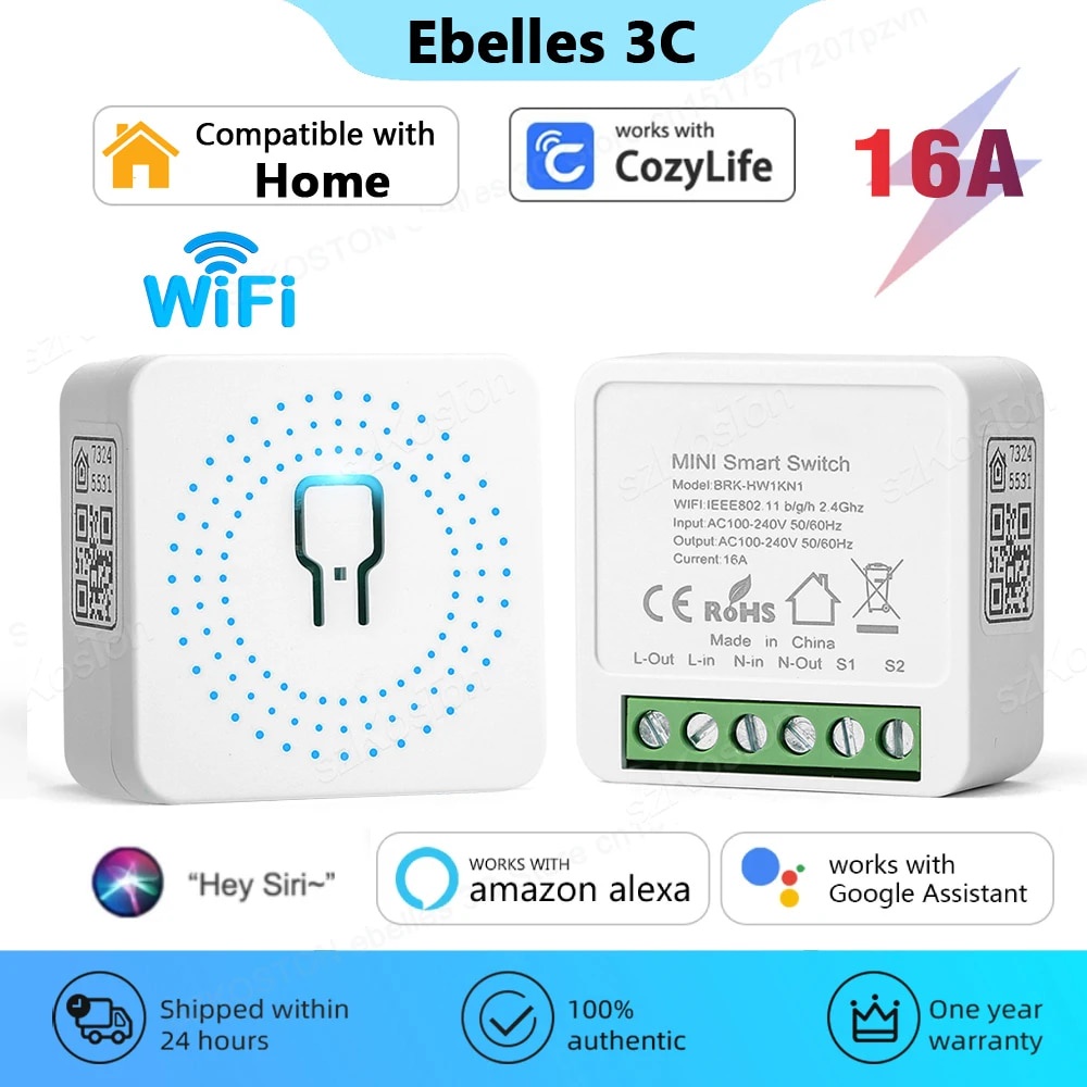 ⚖Wifi Smart Switch Homekit Light Switches 16A Wireless Relay Breaker