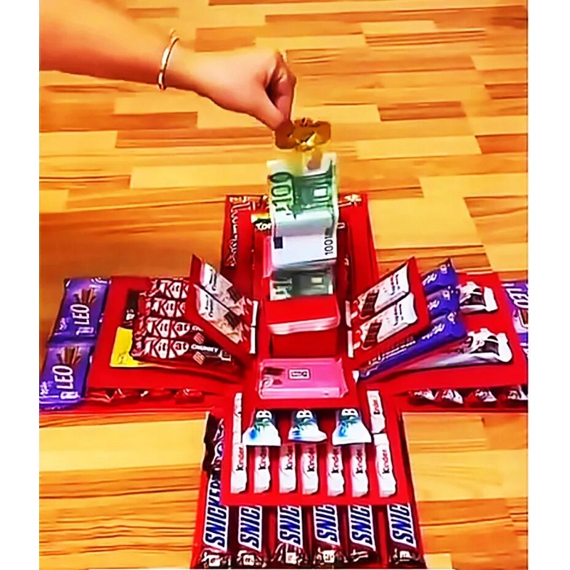 ≈Layer Explosion Box Nesting Doll DIY Explosion Snack Gift Box For Husband Boyfriend Girlfriend