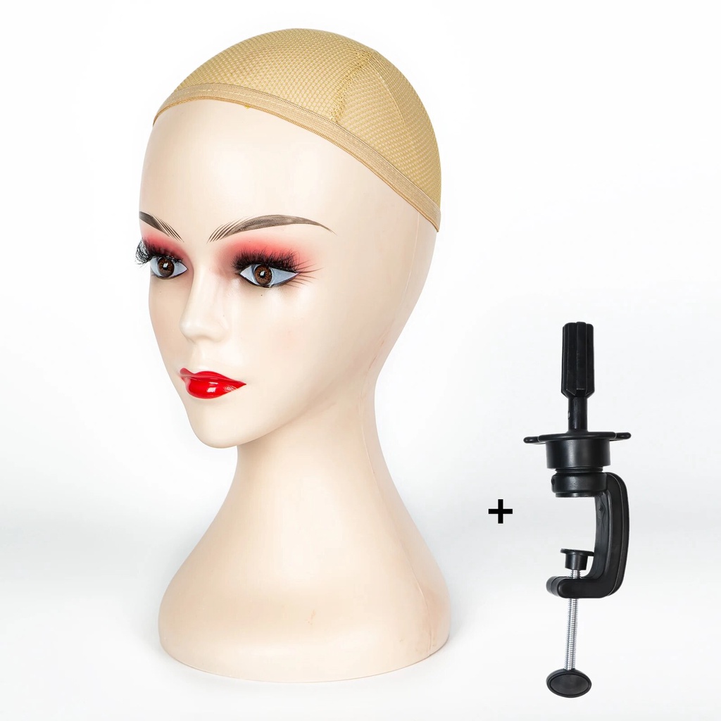 Bald Head Mannequin Hats Accessories Wigs Display Stand Female Model ...