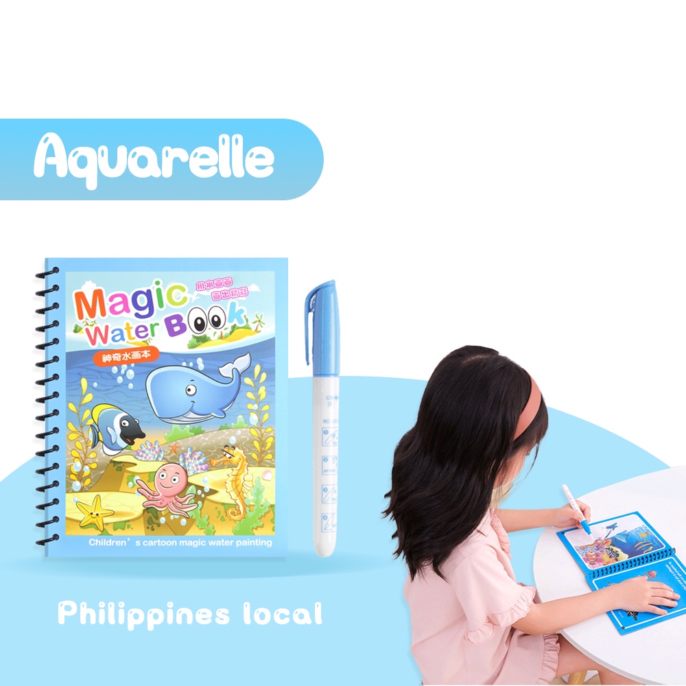 TOTOO Magic Coloring Book Reusable Kids Drawing Book Magic Pen Drawing ...