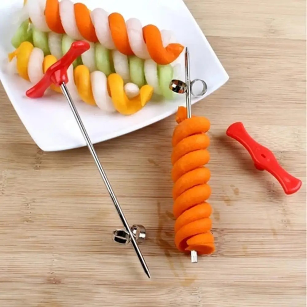Stainless Steel Vegetables Spiral Cutter Manual Roller Spiralizer ...