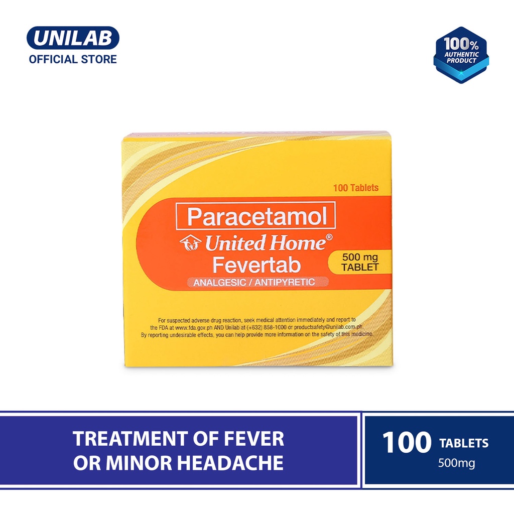 United Home Fevertab Paracetamol (Treatment of Fever or Minor Headache