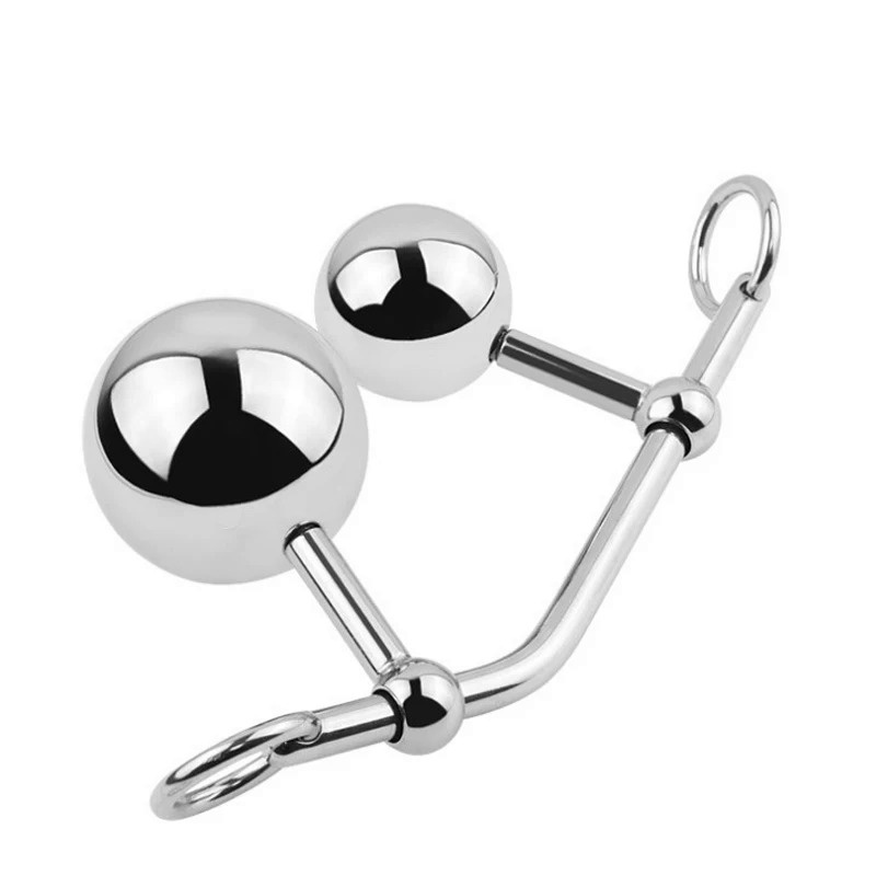 Female Anal And Vagina Ball Double Plug Anal Hook Sex Toy For Women Locking Chastity Belt Drop
