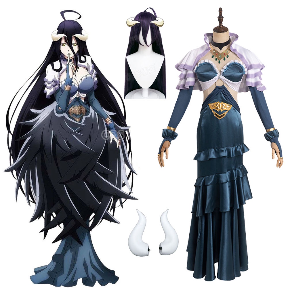 ☊☸✆Anime Overlord Season4 Albedo Cosplay Costume Party Sexy Rhinestone Up  Slim Dress For Women Hallo | Shopee Philippines