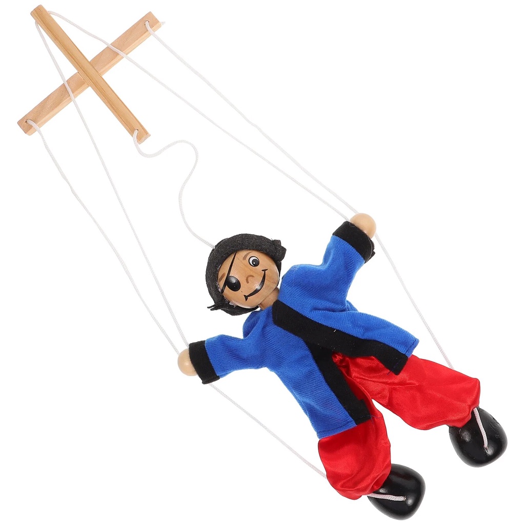 Safigle Puppet Wooden Pirate String Puppet Creative