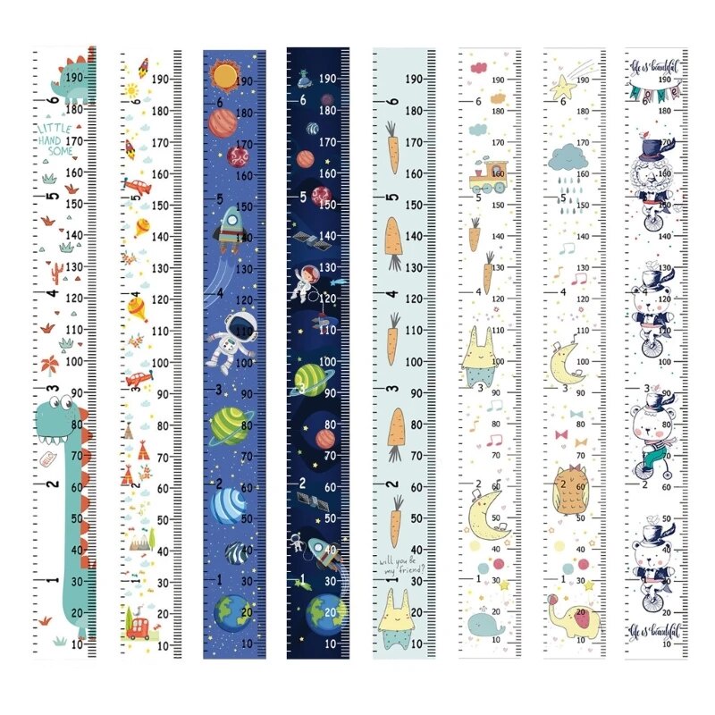 유448B Portable Kids Height Measurement Chart Ruler Room Decor Wall ...