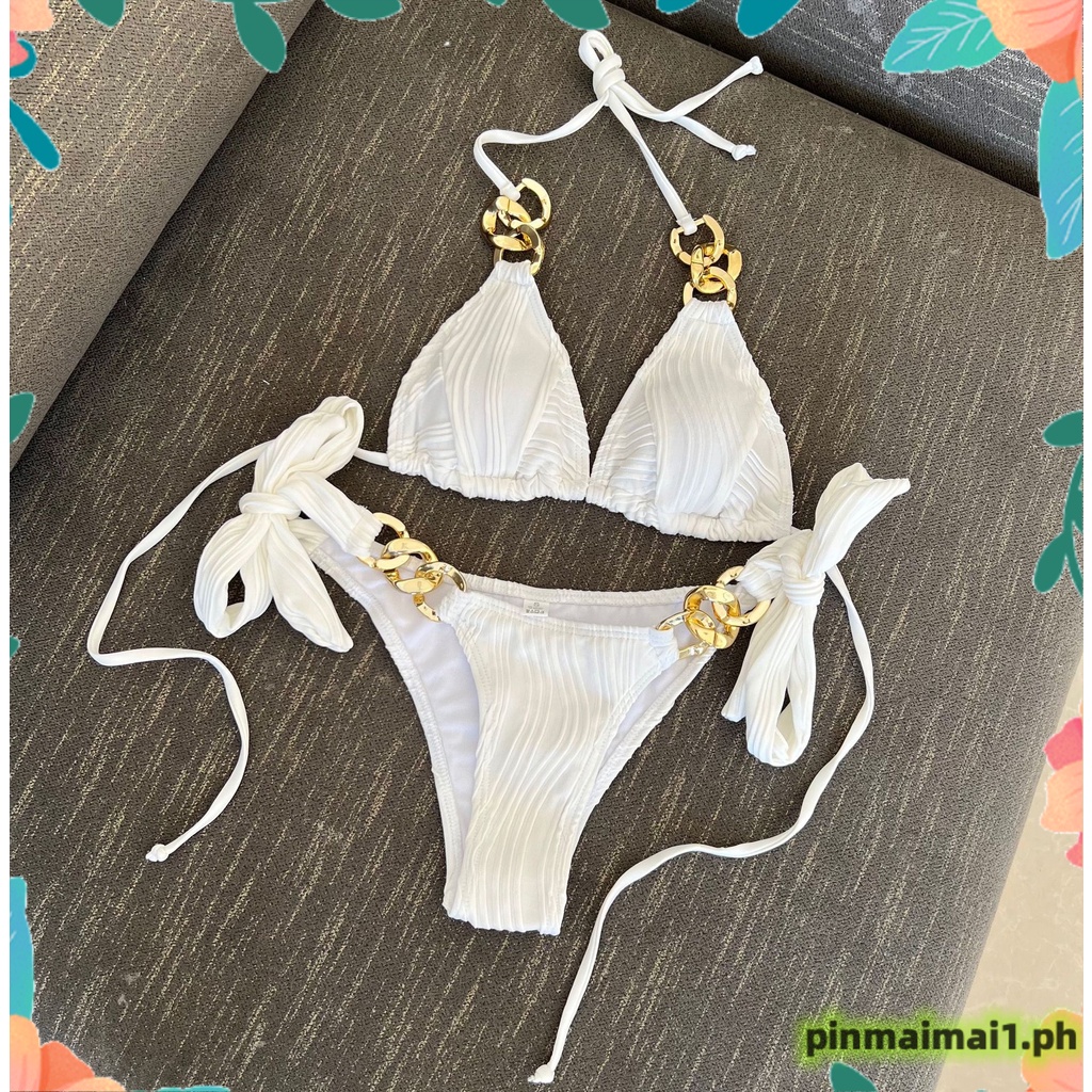 Ladies Halter Chain Two-Piece Bikini Set