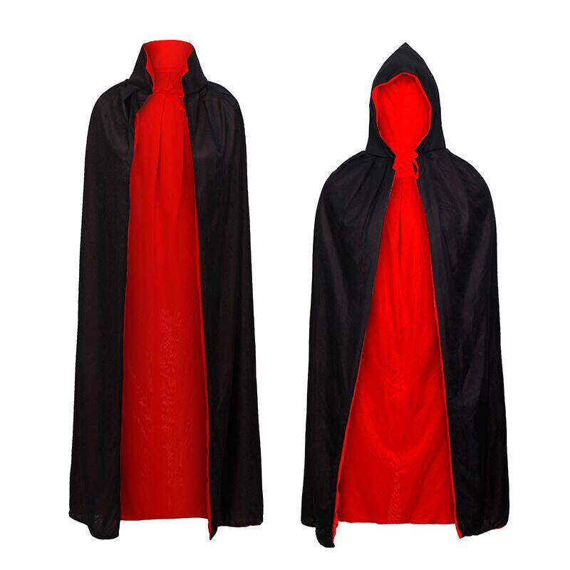 Halloween costume adult male witch red cloak child death vampire black ...
