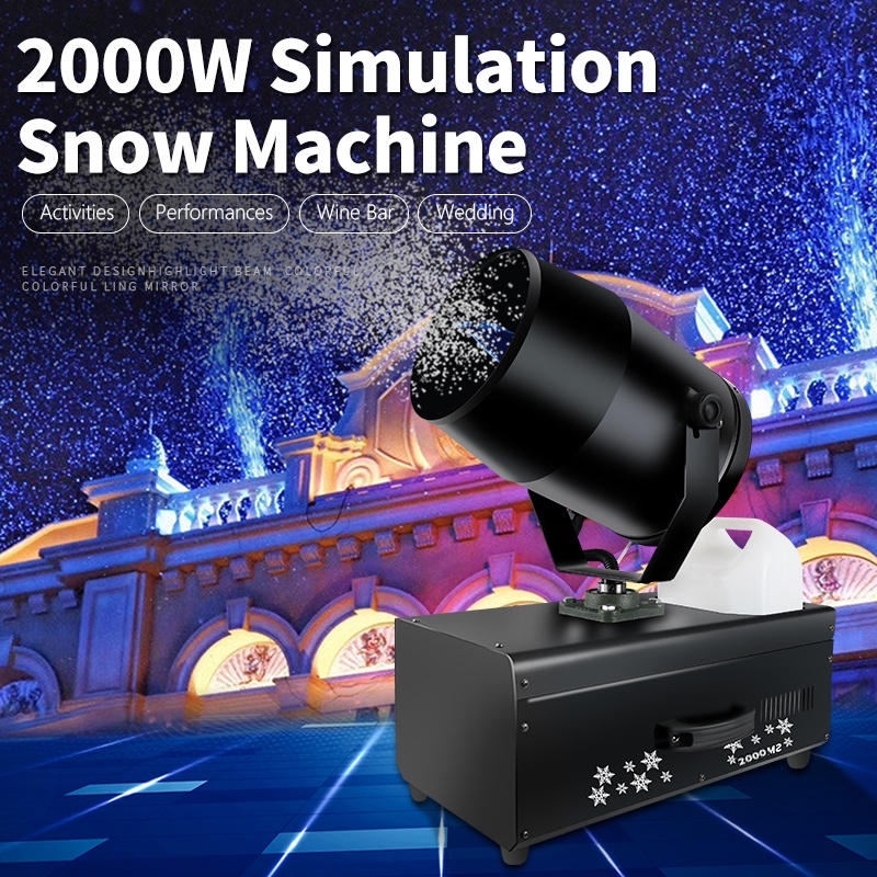 2000 watt artificial fake snow making machine outdoor 360 degree moving