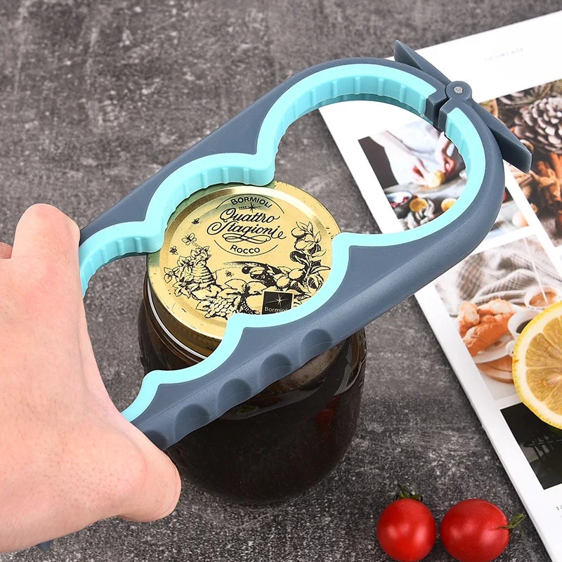 Portable Jar Opener, Easy Grip Bottle Opener Twist Off Lid Quick