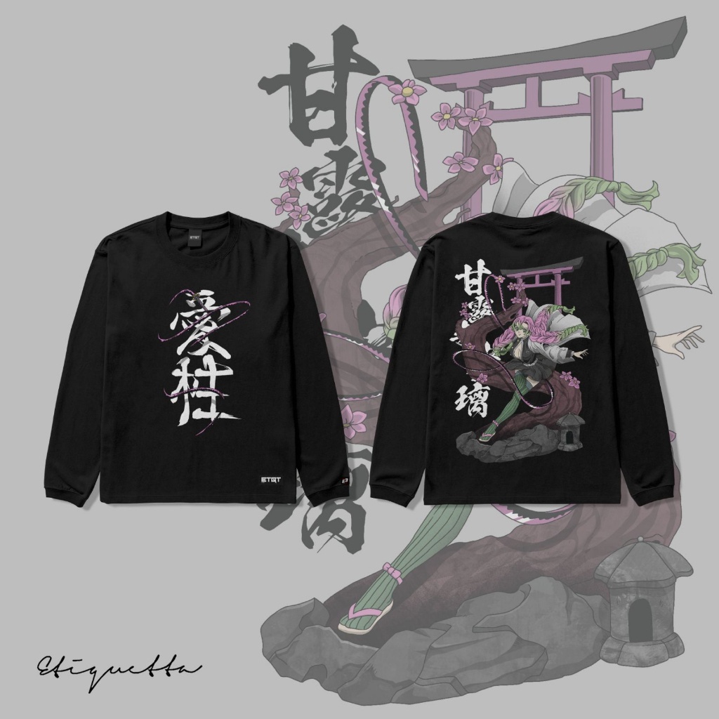 Anime Long Sleeves Unisex Etiquetta Co. Demon Slayer Kanroji