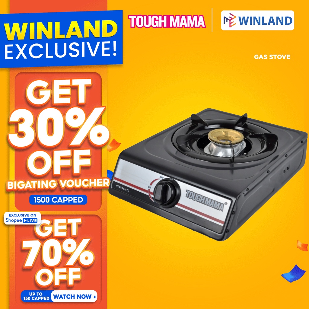 Tough Mama By Winland Black Coated Single Gas Stove Ntmsgs Ctd Shopee Philippines 8463