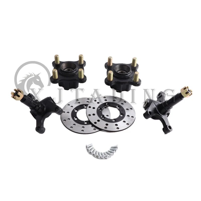 ☹1 Set Steering Strut Knuckle Spindles with 100mm*4 Stud wheel Hub