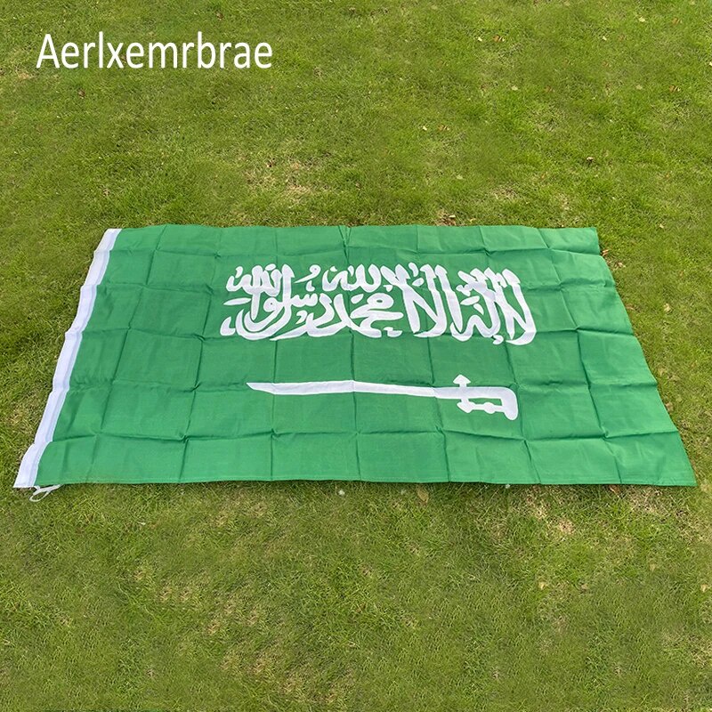 ۞aerlxemrbrae flag Saudi Arabia flag Banner 90*150cm Hanging Saudi ...