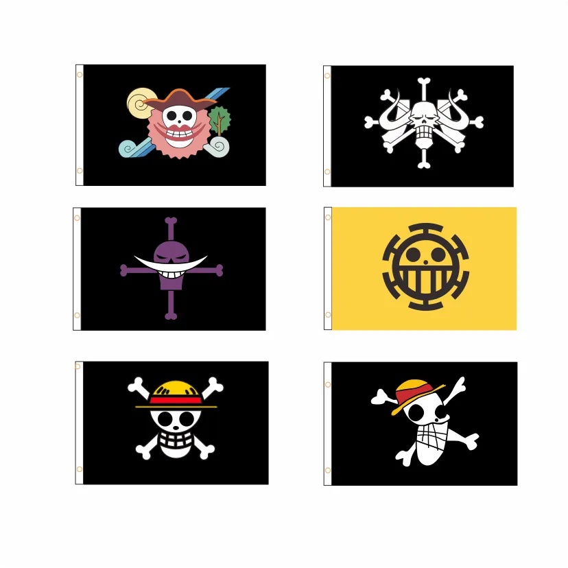 ☂Free Design One Piece Straw Hat Pirate Flag Monkey D Luffy Banner 2ft*3ft  3ft*5ft Decorations 웃W