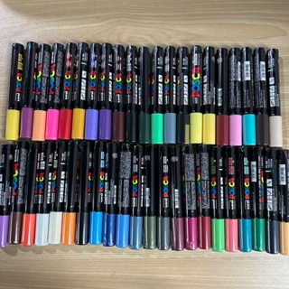 Uni Posca Paint Marker FULL RANGE Set , Mitsubishi ALL Natural & Dark ,  Gold & Silver Pen Medium Point 29 Color (PC-5M)