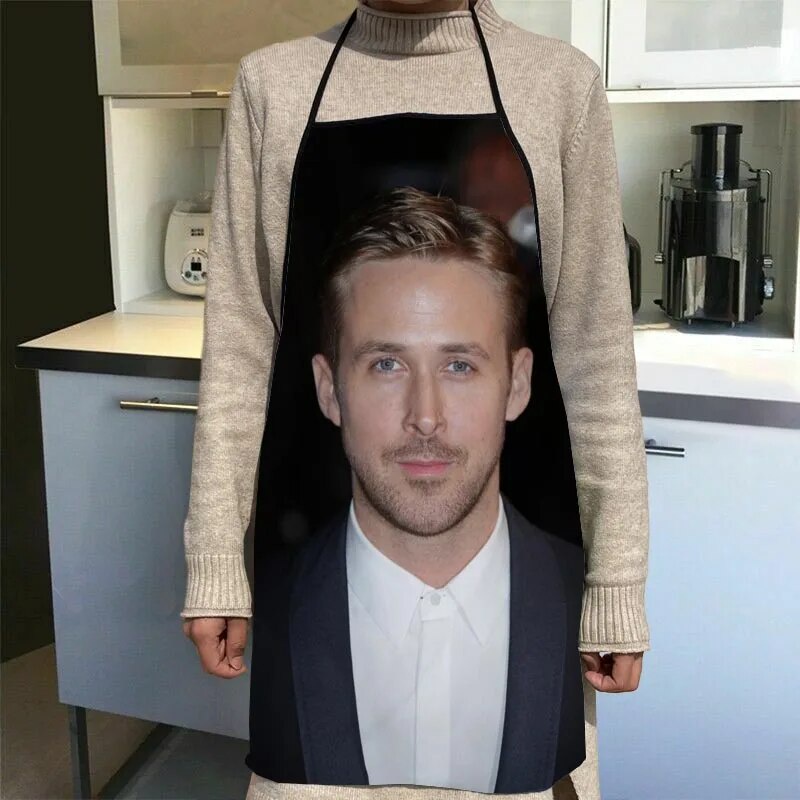 Ryan Gosling Apron Home Coffee Shop Cleaning Aprons AntiDirty Kitchen