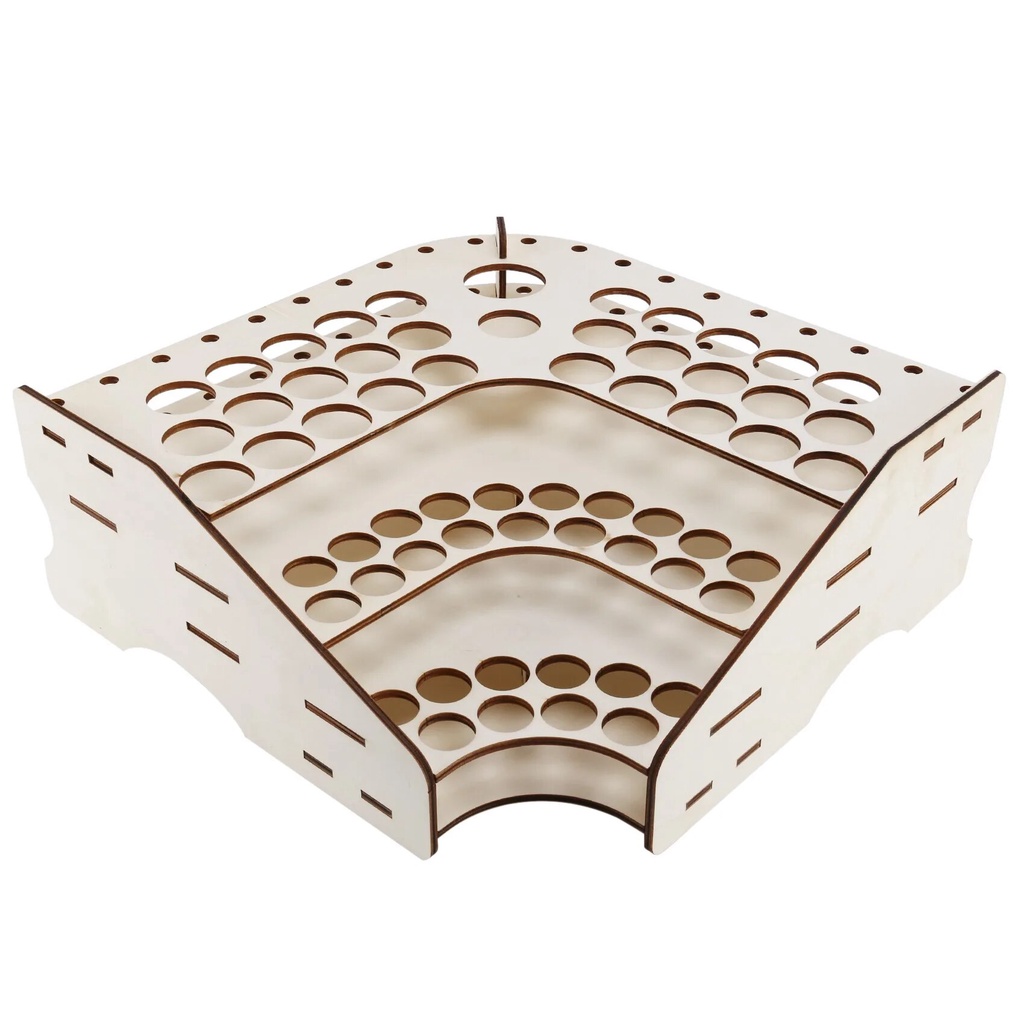 -81 Hole Wooden Pigment Bottle Storage Organizer Color Paint Ink Brush ...