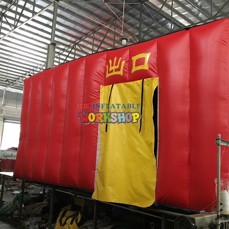 ️8x4m PVC Large Inflatable Fire Fighting Tent, Giant Square ...