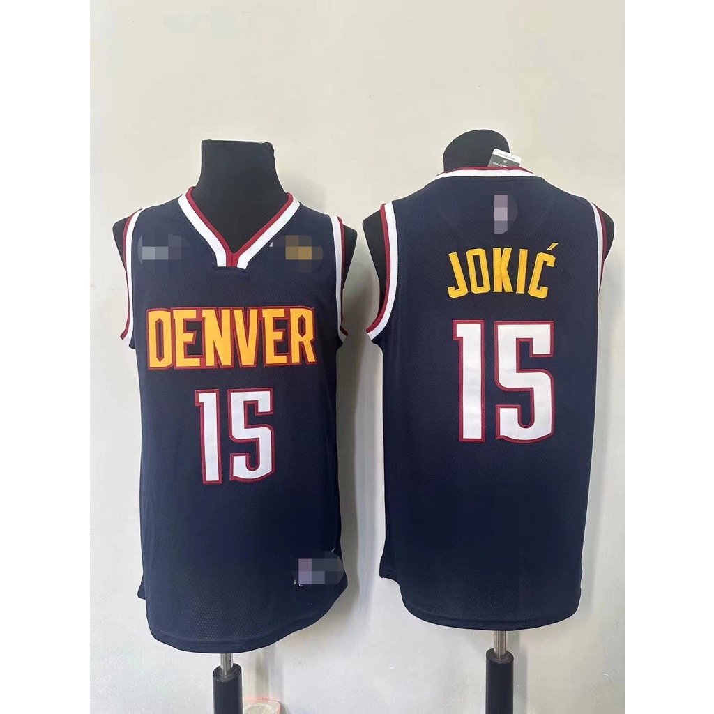 Outerstuff Nikola Jokic Denver Nuggets Maillot de joueur Swingman Édition alternative pour enfant Taille 15, bleu marine, 8