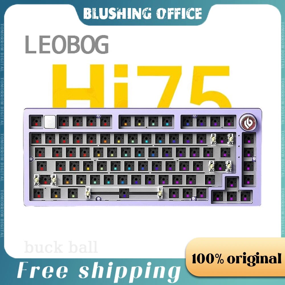 ☾LEOBOG Hi75 Mechanical Keyboard Kit With Knob Hot-Swap PCB 75% RGB ...