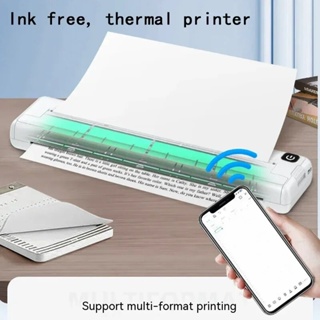 Poooli A4 Paper Printer Direct Thermal Transfer Printer Mobile Printer  Portable Photo Printer 