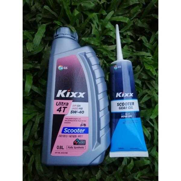Kixx Fully Synthetic Engine Oil 5w 40 800ml with Kixx Scooter Gear Oil