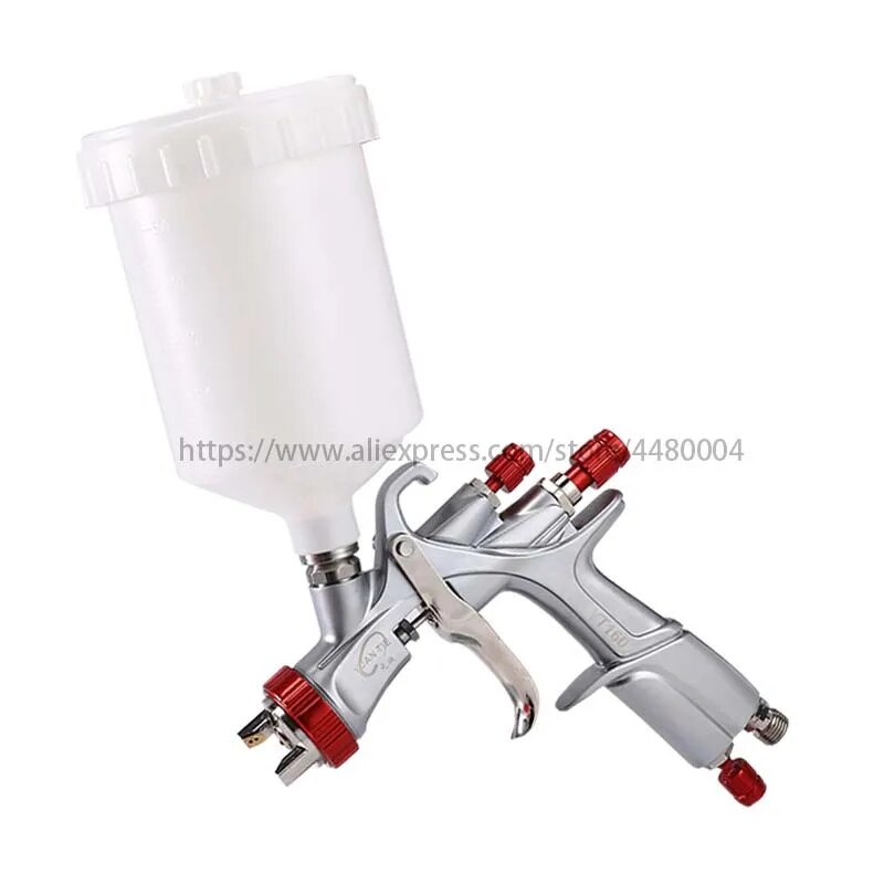 YT160 LVLP Spray Gun Car Painting Gun Professional Airbrush Paint Sprayer 1.3mm Nozzle 600cc O