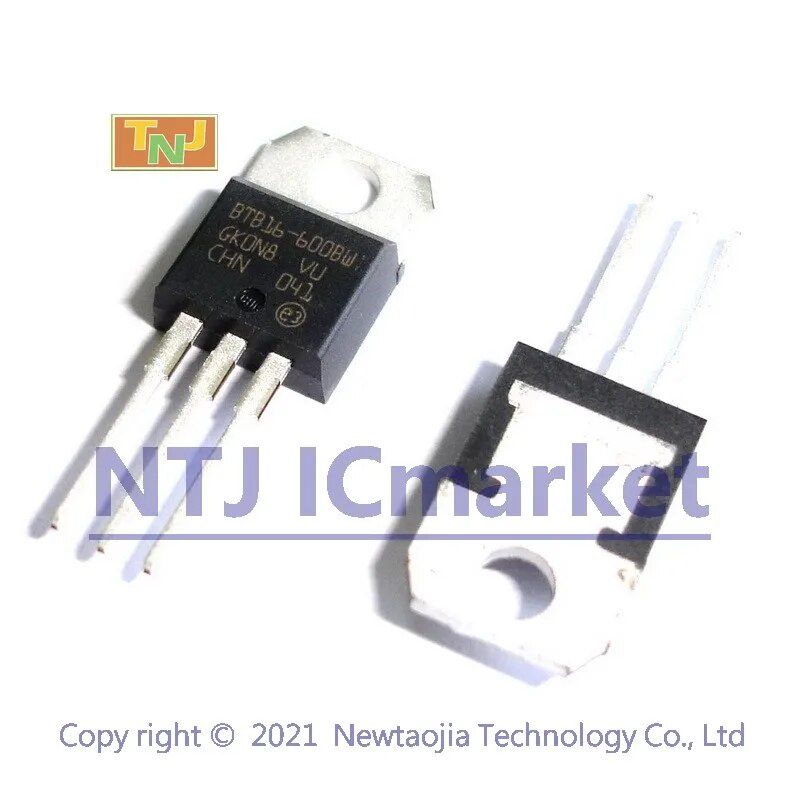 10 PCS BTB16-600BWRG TO-220 BTB16-600BW BTB16-600 16A TRIACS | Shopee ...