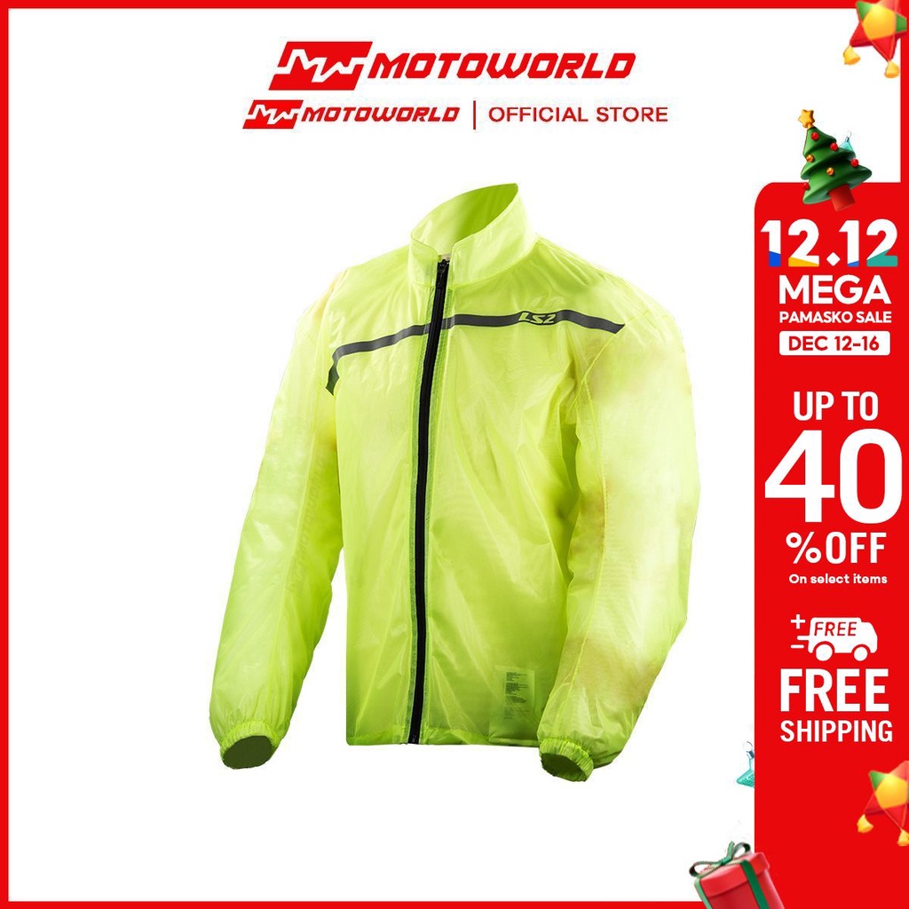 LS2 Men's Motorcycle Rain Jacket Commuter Man Rain Jacket Shopee
