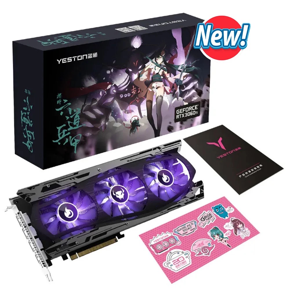 ♥YESTON New Graphic Card GDDR6 NVIDIA rtx 3060 12G Gaming GPU Video ...