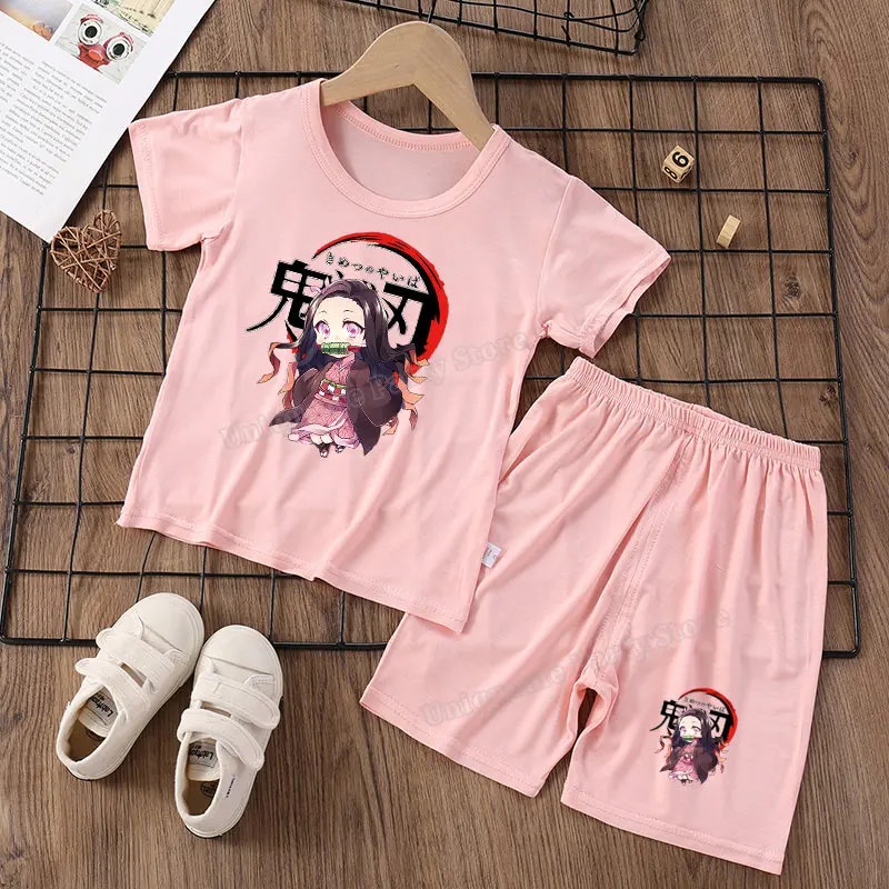 Demon Slayer Baby Pajama Suit Kamado Nezuko Girl Sleepwear Kamado 