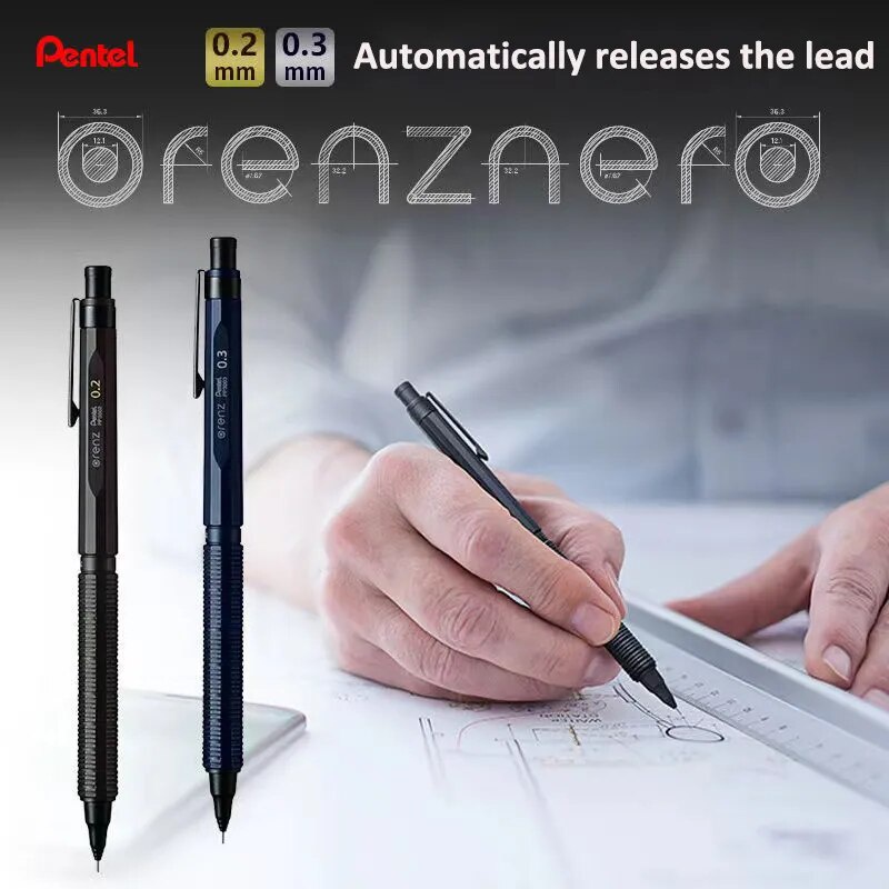 Pentel Orenz Nero PP3003-A Mechanical Pencil, 0.3 mm 0.5 mm Automatic ...