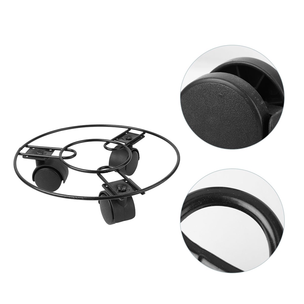 Pot Rack Metal Wheels Dolly Flower Rolling Moving Saucer Stand Tray ...