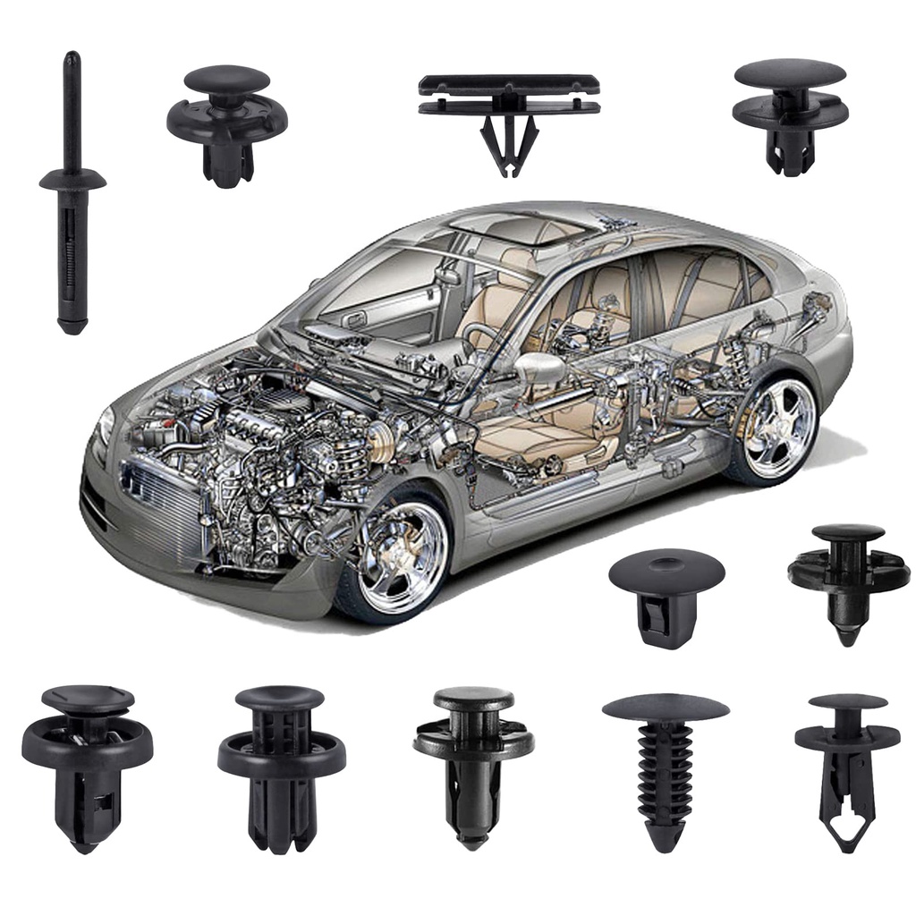 Push-Type Rivet Fender Liner Grille Fastener Bumper Shield Retainer ...