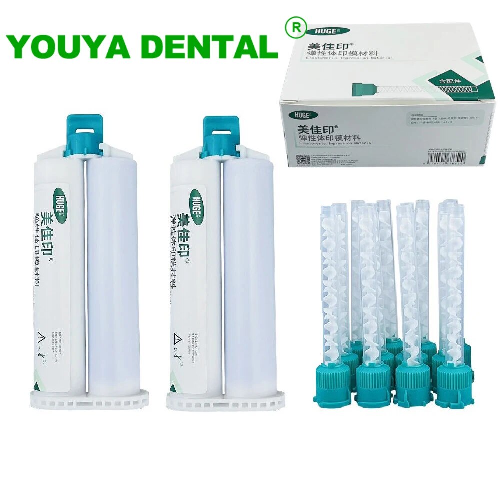 Heavy Body Dental Impression Material Kit Silicone Rubber Gun Conveying