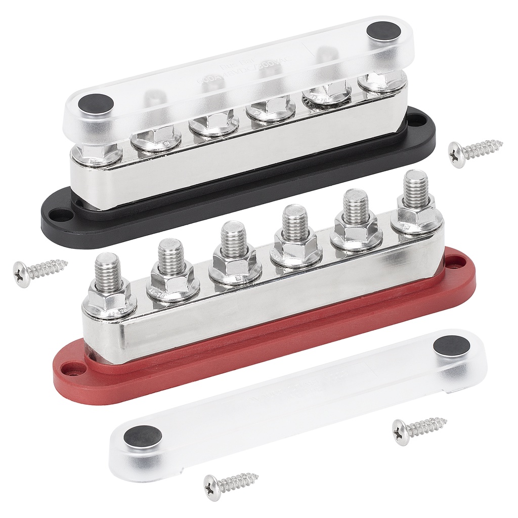 Heavy Duty Bus Bar Power Distribution Block 1248V 600A Busbar Terminal Block Copper Busbar
