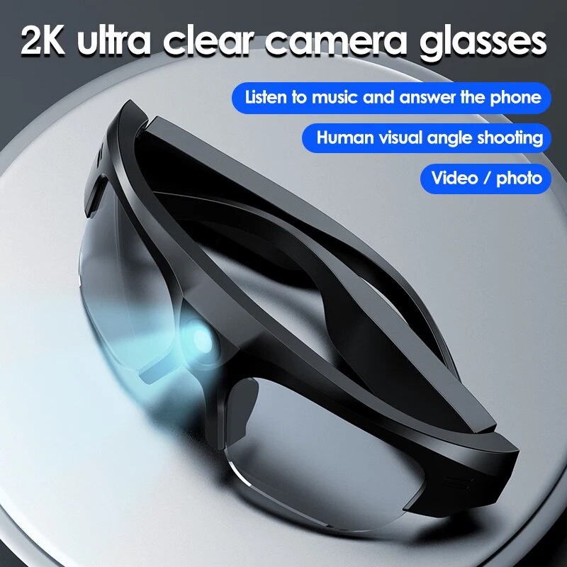 01e 4K Smart Camera Glasses 2048P Outdoor HD Video Glasses Wireless
