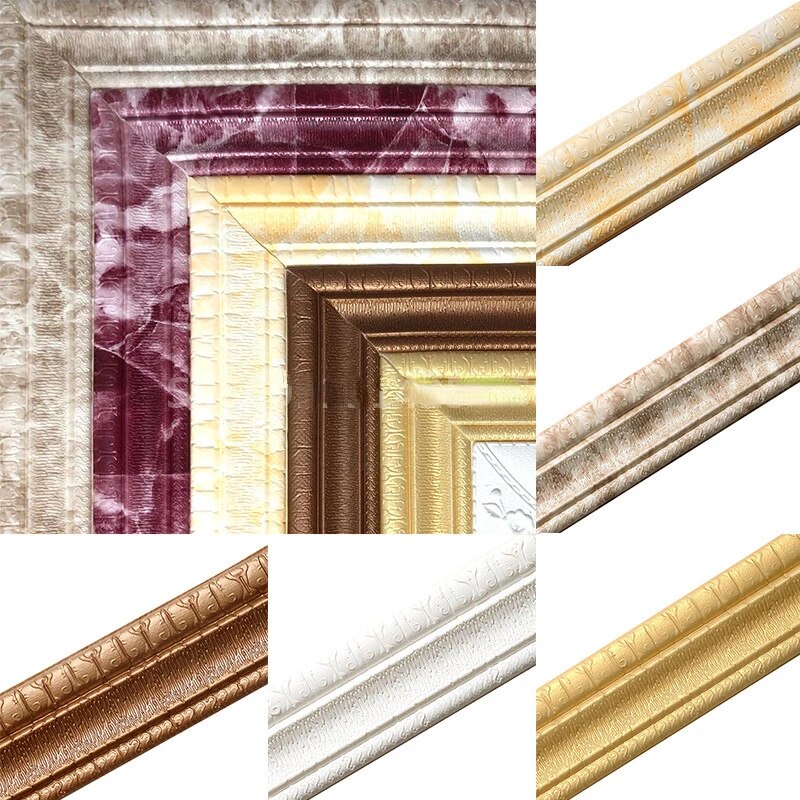 3D Foam Embossed Self Adhesive Waterproof Waist Line Wall Stickers ...